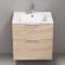 Wall Mounted Bathroom Vanity, Modern, 24